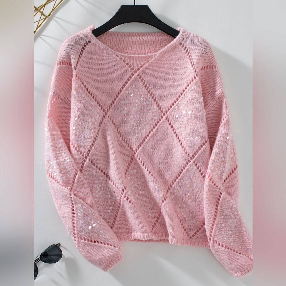 Threads of Elegance Knit Top - Pink - Picture 4 of 5